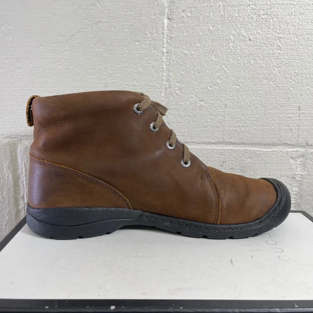 Keen Bidwell 13016-TOBC Brown Leather‎ Ankle Boots Lace up Men's Size 11 US